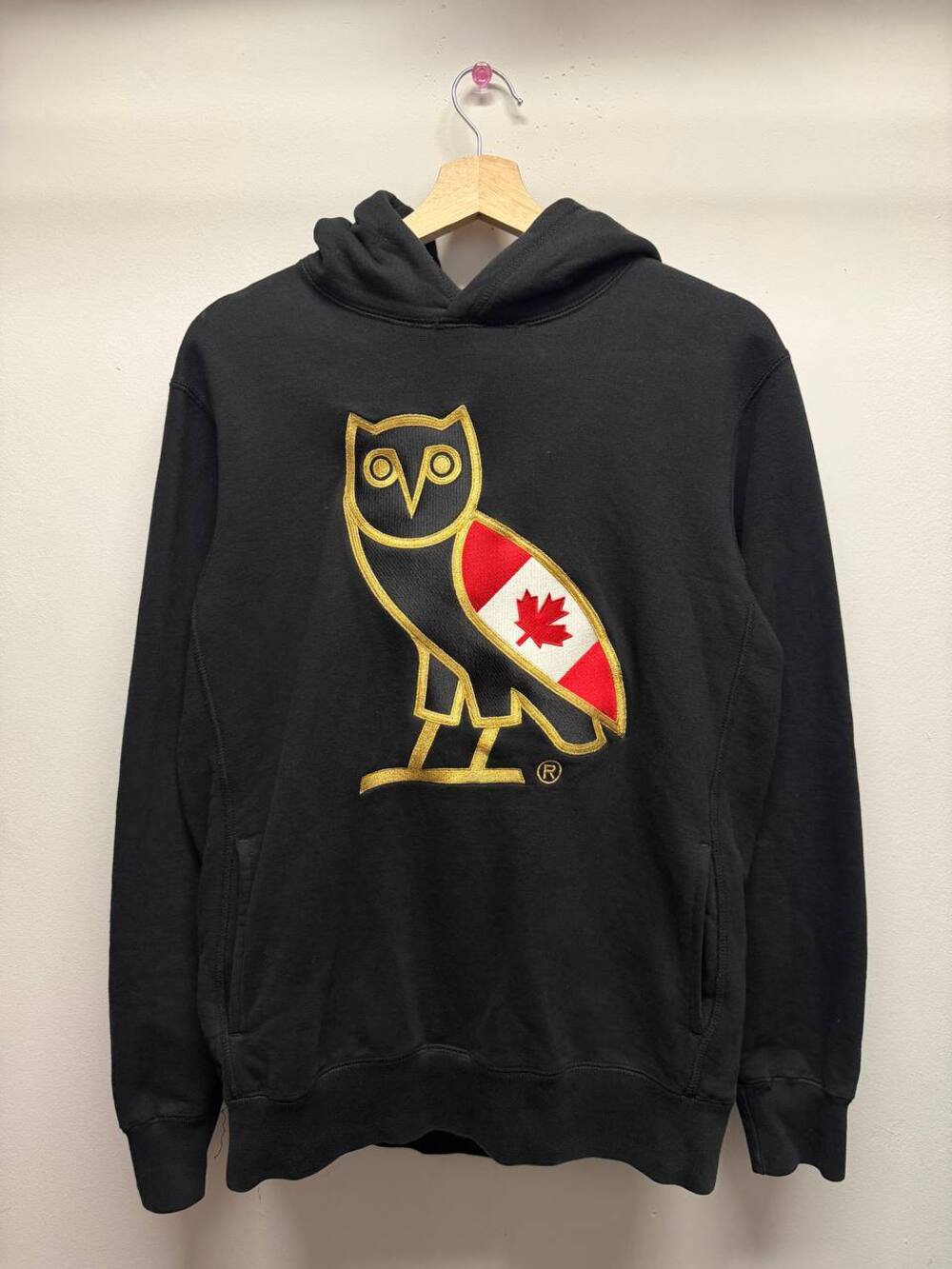 OVO Canada Flag Owl Logo Hoodie